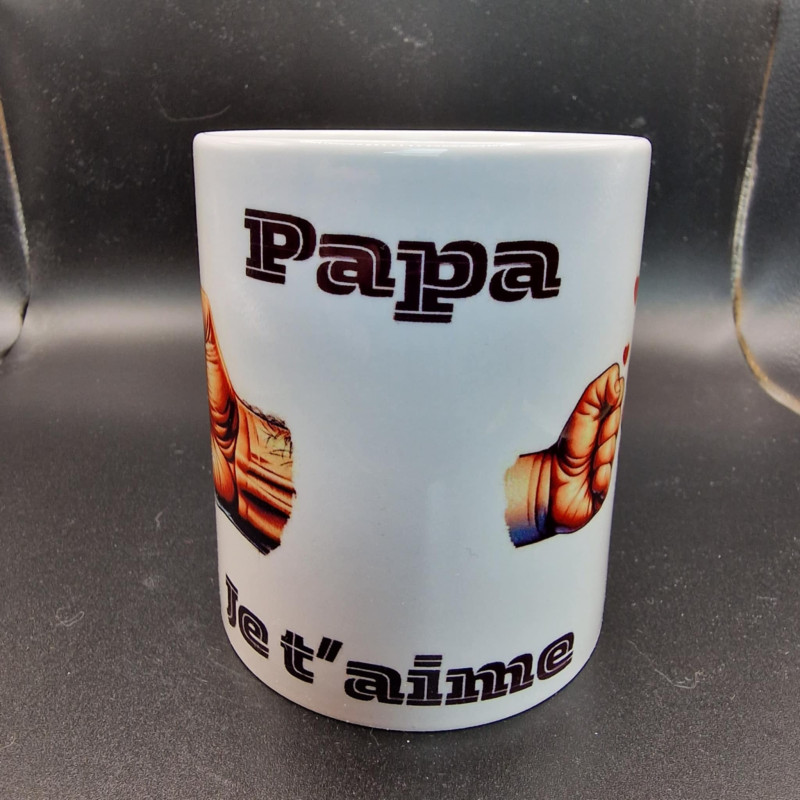 Mug "Poings d'Amour" – Cadeau original parent enfant personnalisé Mug "Poings d'Amour" – Cadeau original parent enfant personnalisé