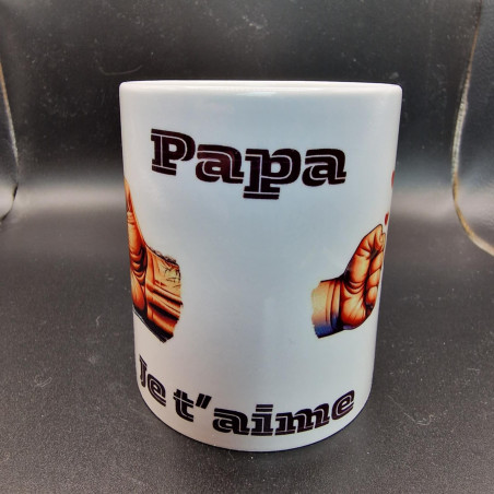 Mug "Poings d'Amour" – Cadeau original parent enfant personnalisé