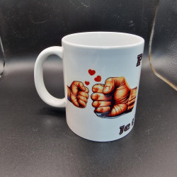 Mug "Poings d'Amour" – Cadeau original parent enfant personnalisé